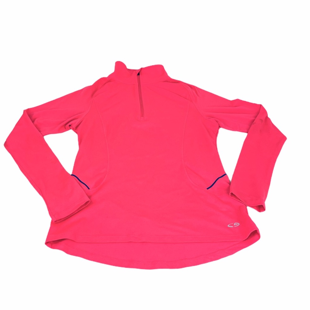 Champion 1/2 Zip Up Sweatshirt, Pink, XSmall